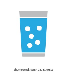 agua vectorial con icono de hielo. Eps. 10.
