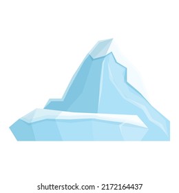 Water iceberg icon cartoon vector. Ice berg. North freeze