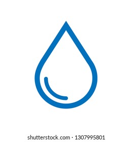 Water Icon. Aquatic Vector Illustration. Liquid Mineral Sign. Raindrop Symbol. Droplet Logo Template.