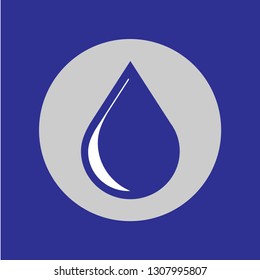 Water Icon. Aquatic Vector Illustration. Liquid Mineral Sign. Raindrop Symbol. Droplet Logo Template.