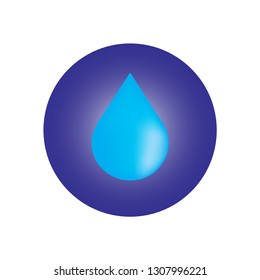 Water Icon. Aquatic Vector Illustration. Liquid Mineral Sign. Raindrop Symbol. Droplet Logo Template.