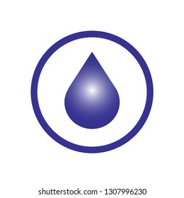 Water Icon. Aquatic Vector Illustration. Liquid Mineral Sign. Raindrop Symbol. Droplet Logo Template.