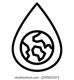 water Icon Best Quality Outline Symbol Icon Vector Illustration