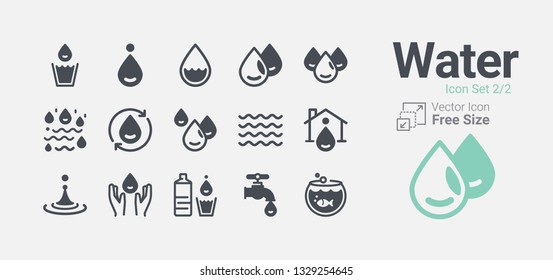 Water icon collection