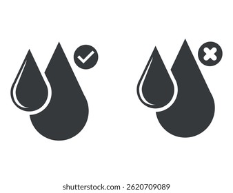 Water icon collection. Thin line set of drop, wave, rain symbol