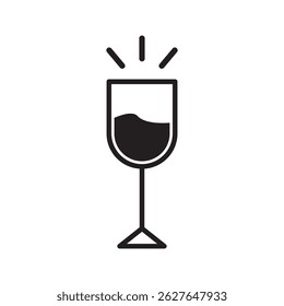 water, icon, cup, milk, cold, outline, alcohol, drink, vector, pictogram, symbol, bar, shape, black, single, liquid, background, design, isolated, nature, illustration, concept, white, blue, graphic, 
