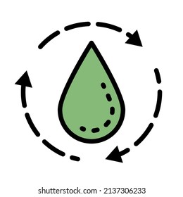 water icon design, vector illustration with line style, best used for banner or web application