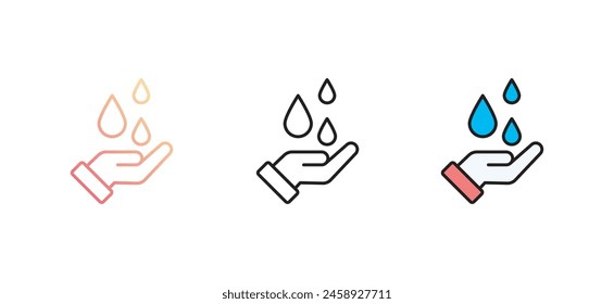 Wasser-Icon-Design mit weißem Hintergrund Stock-Illustration