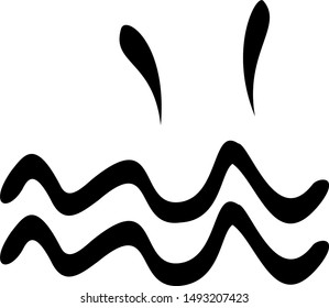 water icon is designed in black