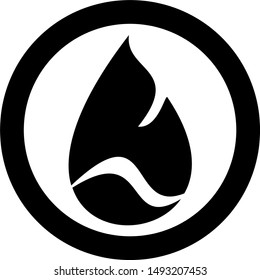 water icon is designed in black