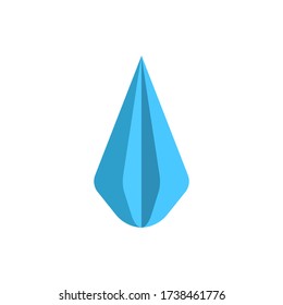 Water Icon Flat design blue color