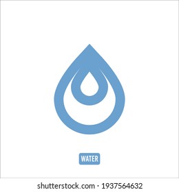 water icon, flat illustration. logo.design
