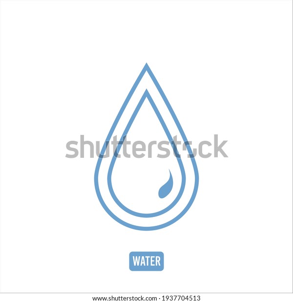 water icon, flat\
illustration.\
logo.design