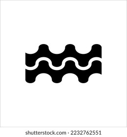 icono de agua, ilustración de vector plano sobre fondo blanco.