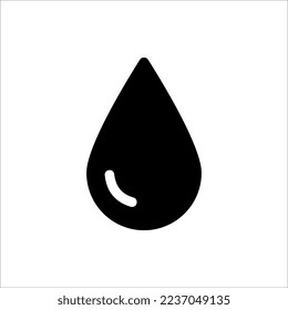 water icon, flat vector illustration on white background.