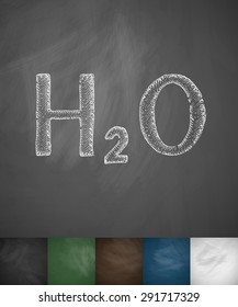 water icon. Hand drawn vector illustration. Chalkboard Design