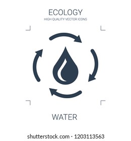 water icon. high quality filled water icon on white background. from ecology collection flat trendy vector water symbol. use for web and mobile