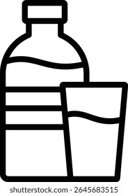 water icon illustration design with outline, this is not made from any AI generation
