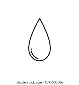 Water icon, liquid vector, droplets, transparent