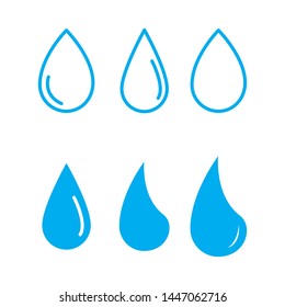 plantilla de diseño de logotipo de icono de agua vectorial