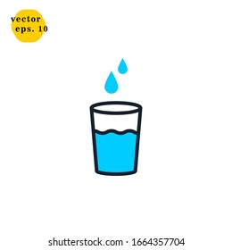 Water Icon Logo Design Vector Template