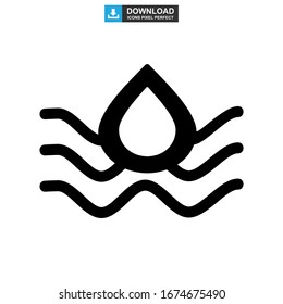water icon or logo isolated sign symbol vector illustration - high quality black style vector icons
