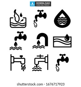 water icon or logo isolated sign symbol vector illustration - Collection of high quality black style vector icons
