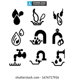 water icon or logo isolated sign symbol vector illustration - Collection of high quality black style vector icons
