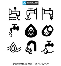 water icon or logo isolated sign symbol vector illustration - Collection of high quality black style vector icons
