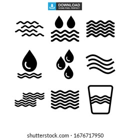 water icon or logo isolated sign symbol vector illustration - Collection of high quality black style vector icons
