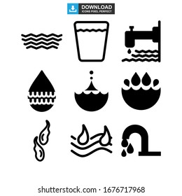 water icon or logo isolated sign symbol vector illustration - Collection of high quality black style vector icons
