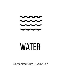 Water icon or logo in modern line style. High quality black outline pictogram for web site design and mobile apps. Vector illustration on a white background. 