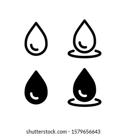 Water Icon. Nature Icon Set Vector Logo Symbol.
