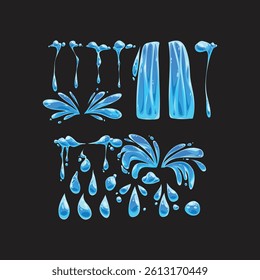 Water Icon new set for Eps Fill 
