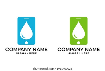 Water Icon Phone Logo Design