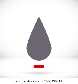 Water Icon. Rain Drop Vector Illustration, Aquatic Signage. Liquid Symbol for Design and Websites, Presentation or Mobile Application
