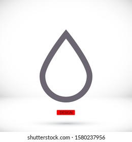 Icono del agua. Ilustración del vector de caída de lluvia, Señalización acuática. Símbolo líquido para diseño y sitios web, presentación o aplicación móvil