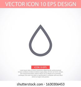 Water Icon. Rain Drop Vector Illustration, Aquatic Signage. Liquid Symbol for Design and Websites, Presentation or Mobile Application