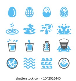 Water icon set