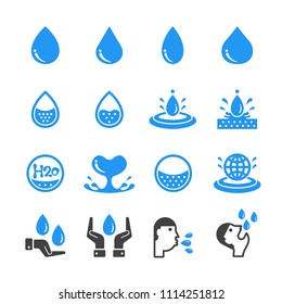 Water icon set