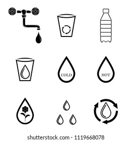 water icon set