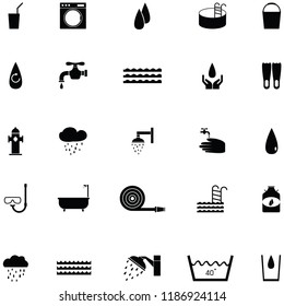 water icon set
