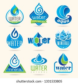 Water icon set