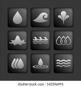 Water icon set