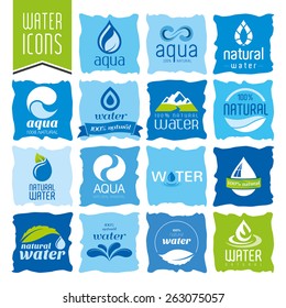 Water icon set