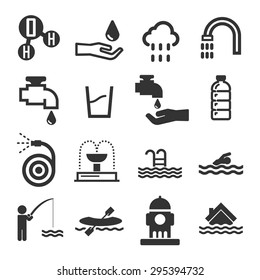 water icon set