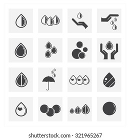 water icon set