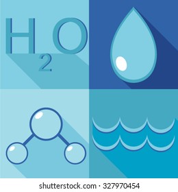 Water icon set