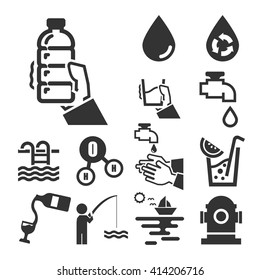 water icon set