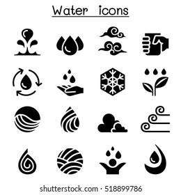 Water icon set